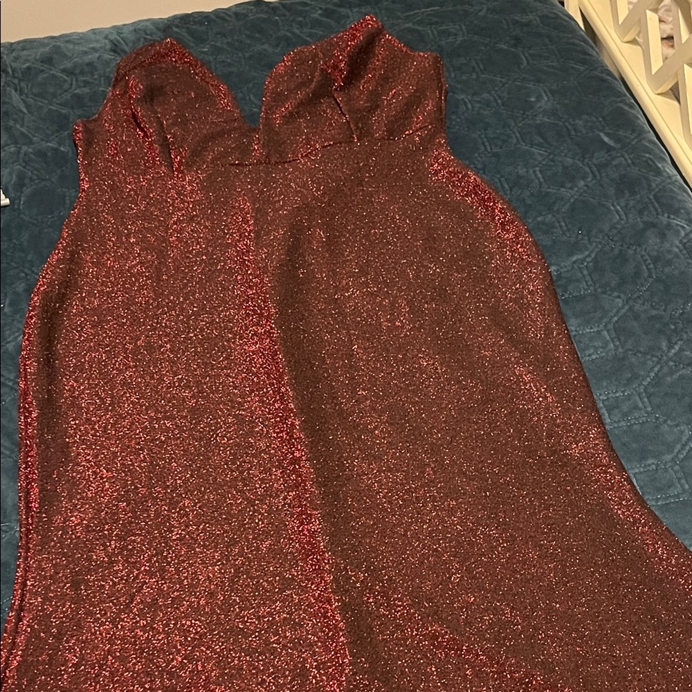 Elegant Red Glitter Dress